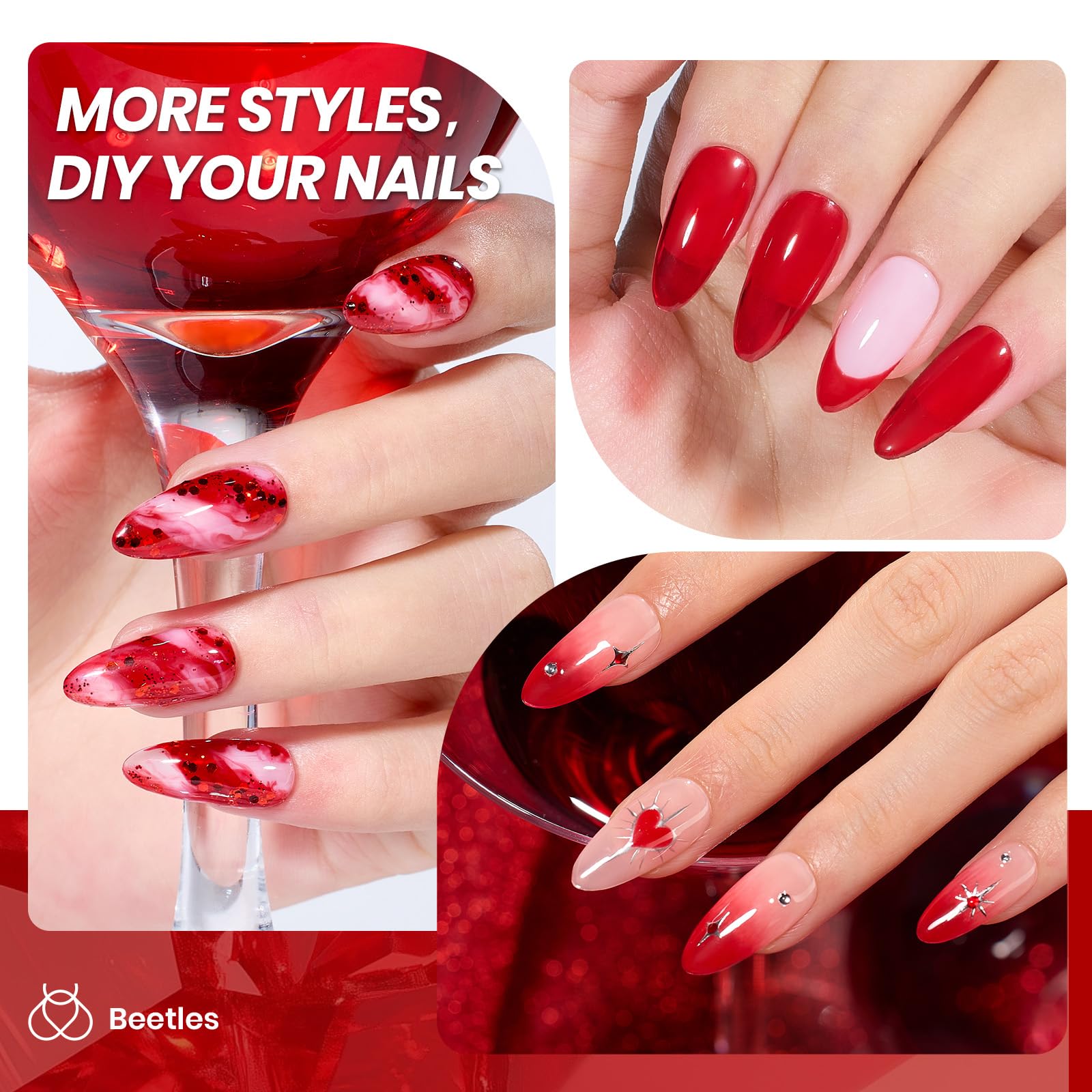 Beetles single thin coat on natural nail showing translucent effect benefit