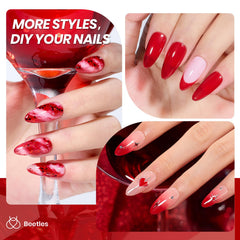 Beetles single thin coat on natural nail showing translucent effect benefit