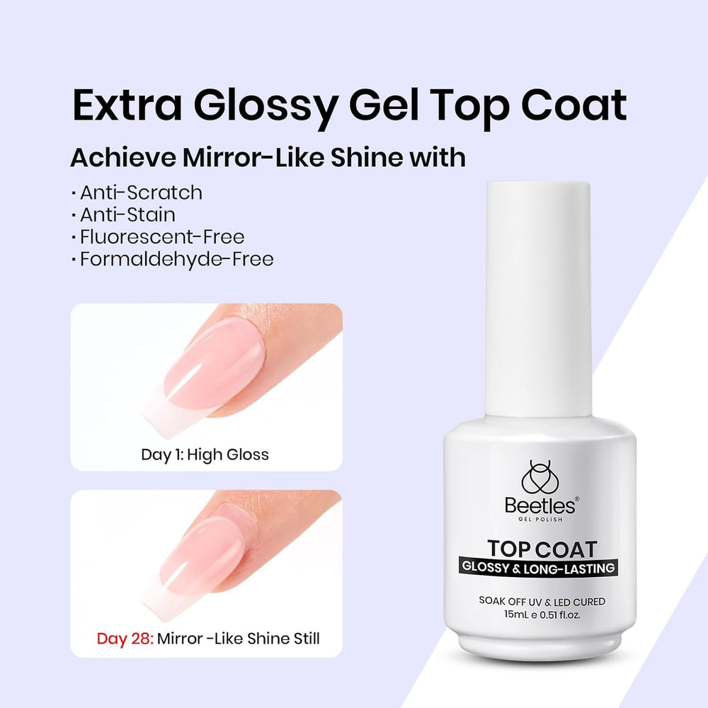 beetles Gel Polish kit in use applying press-on nails for durable wear
