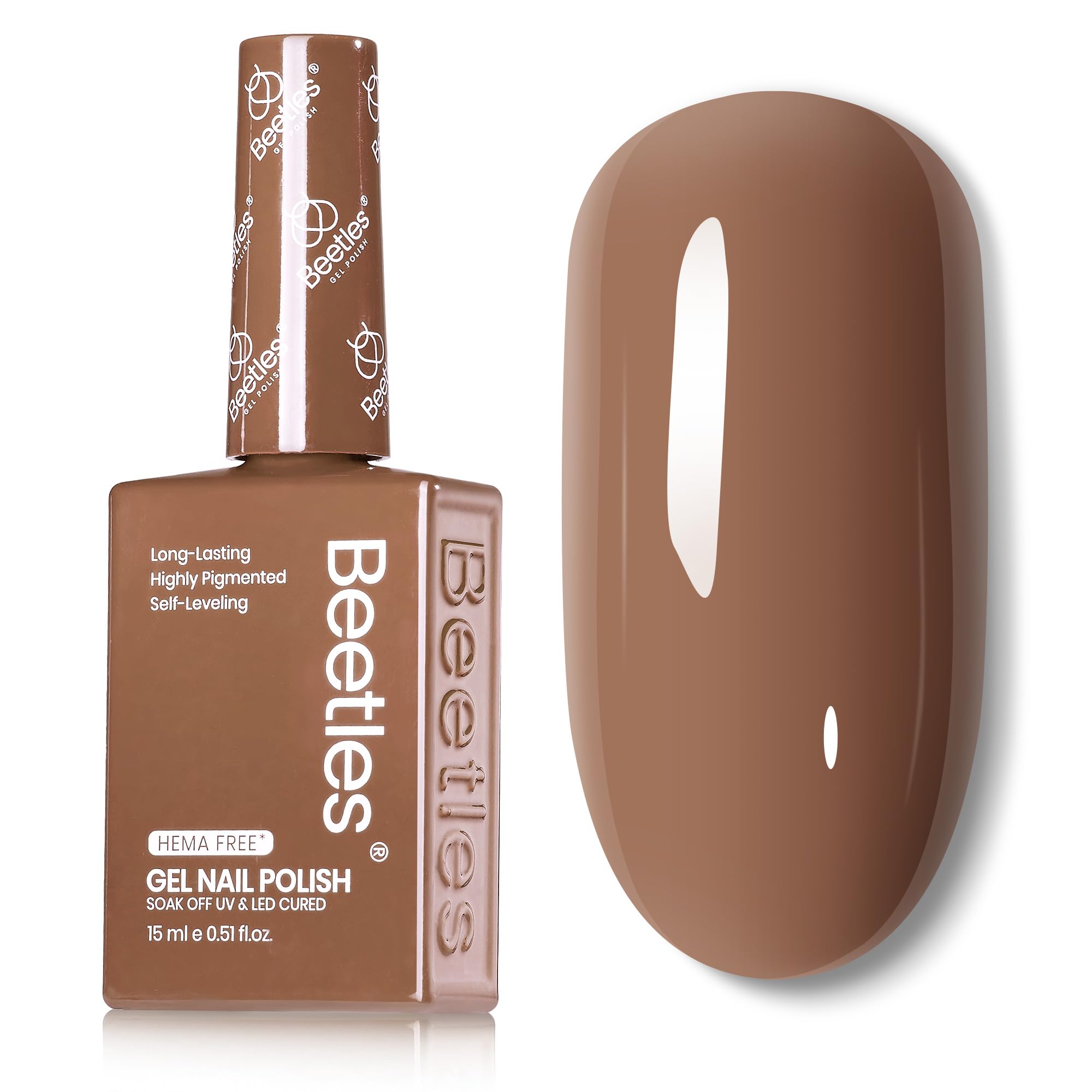 Beetles Latte Haze front bottle showing true brown shade and easy selection