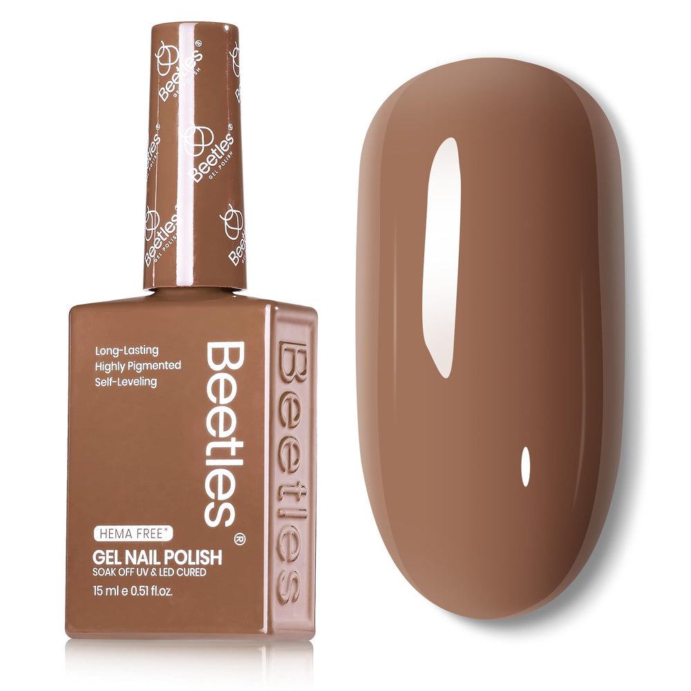 Beetles Latte Haze front bottle showing true brown shade and easy selection