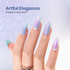 beetles gel polish close-up of stirred thread texture revealing swirled nebula effect