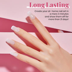Beetles layered French manicure example showing versatility and customizable coverage benefit