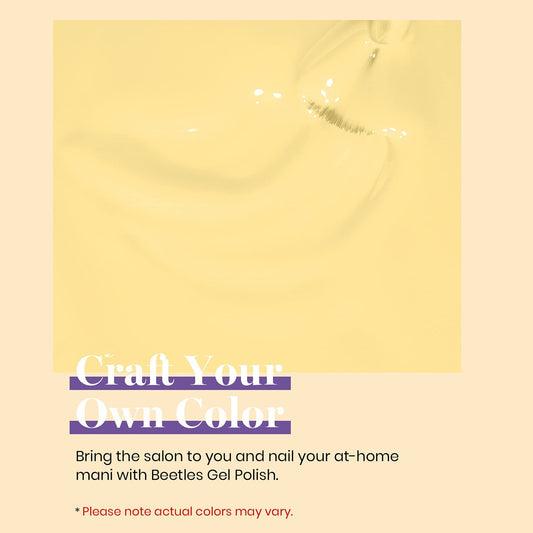 Beetles brush stroke of Lemon Chiffon showing smooth opacity and even coverage benefit