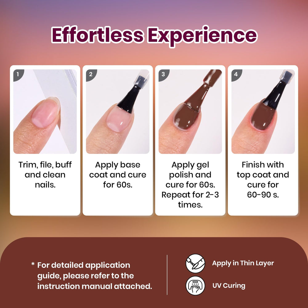 Beetles finished manicure in autumn setting benefit: showcases wearable seasonal nail look