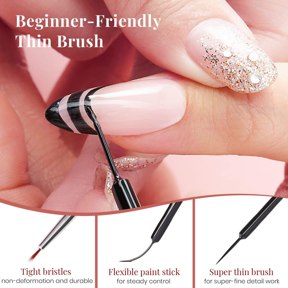 beetles Gel liner kit staged on desk for easy at-home nail art use