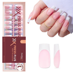Beetles press-on nails styled with outfit demonstrating polished look