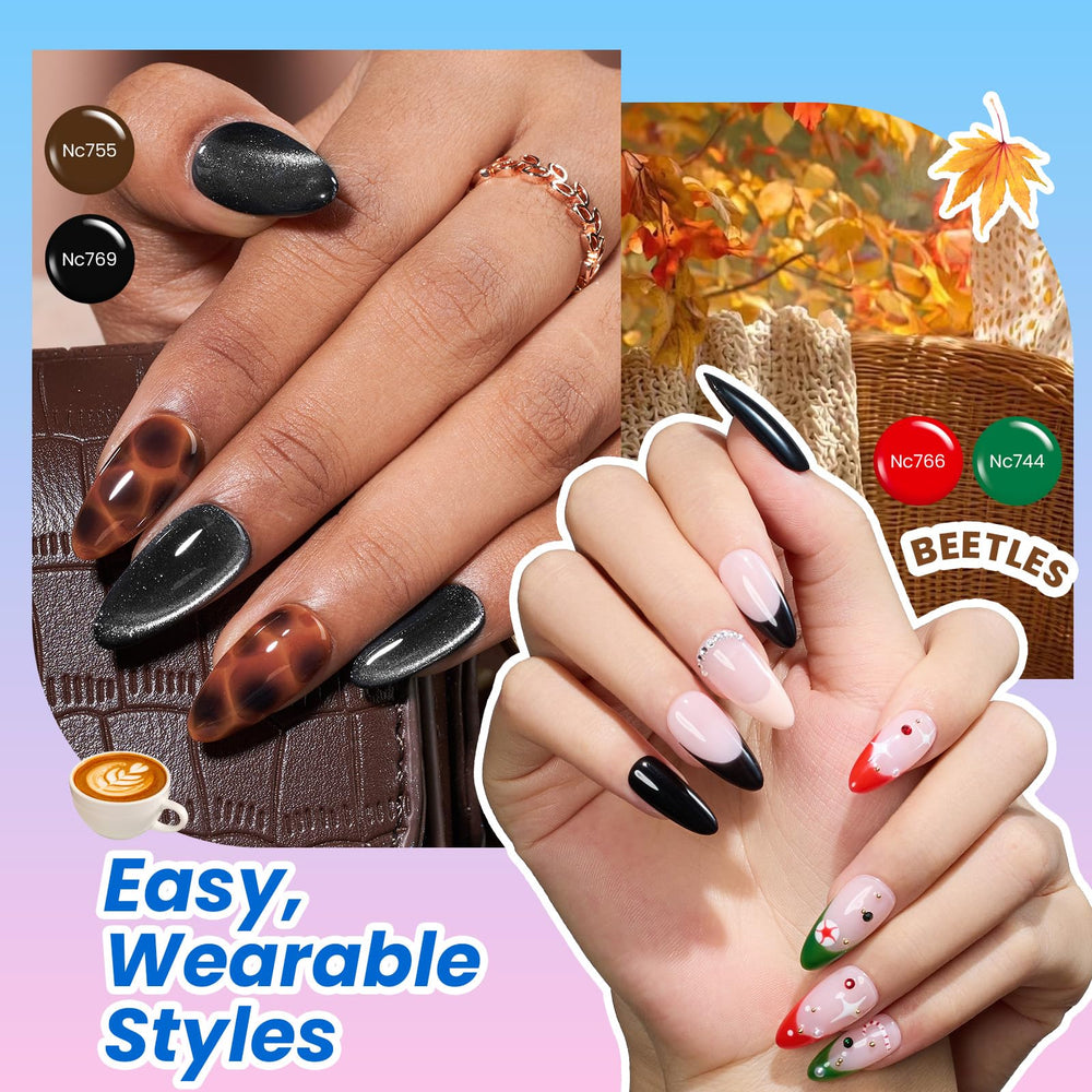 beetles styled hands wearing finished manicure showcasing salon-quality results