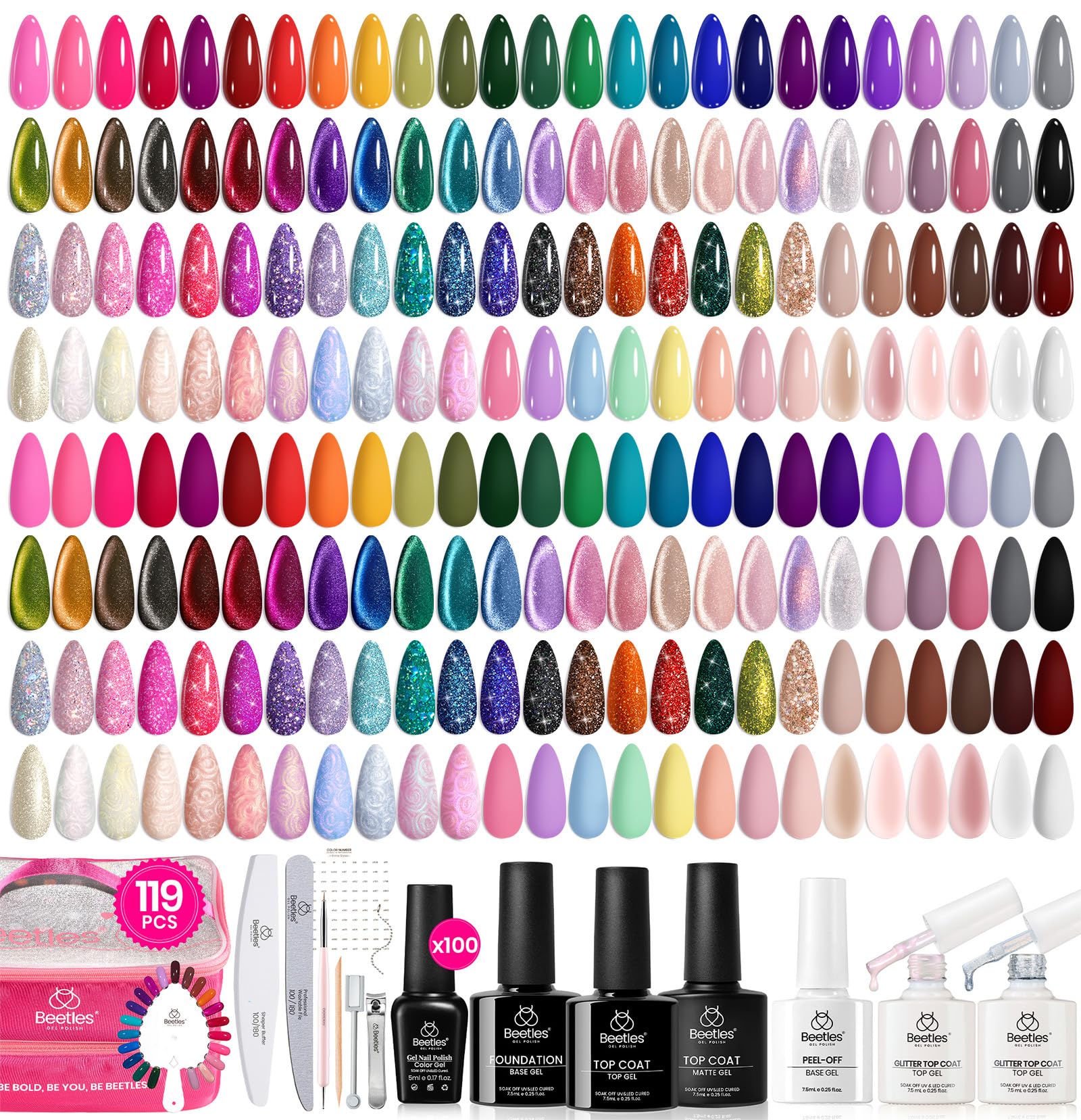 beetles hands with finished manicure showing vibrant long-lasting color