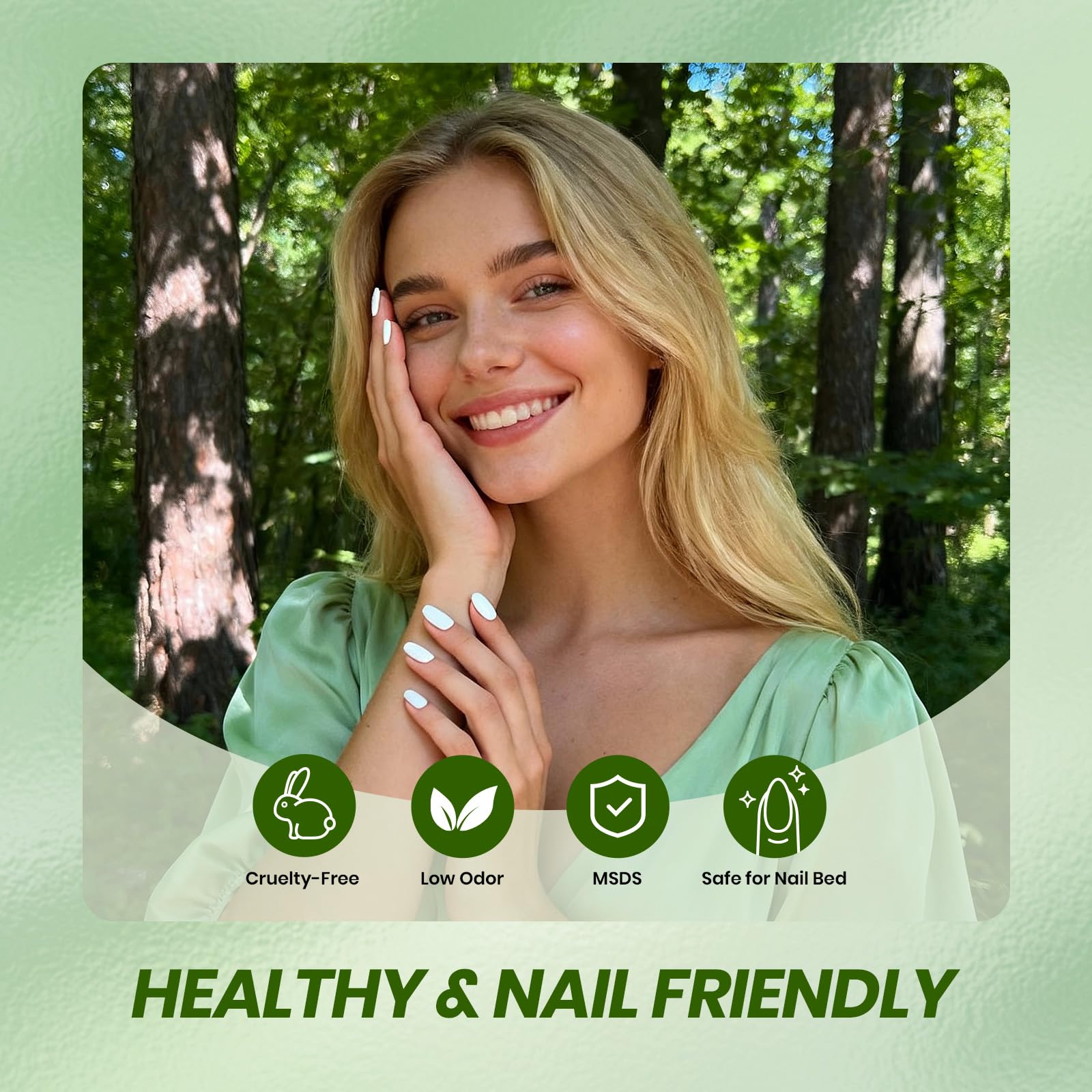 Beetles manicure lifestyle scene conveying effortless natural-looking polished nails
