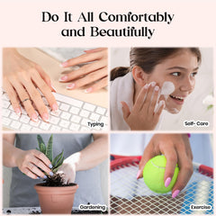 beetles lifestyle model wearing nails for natural everyday elegance