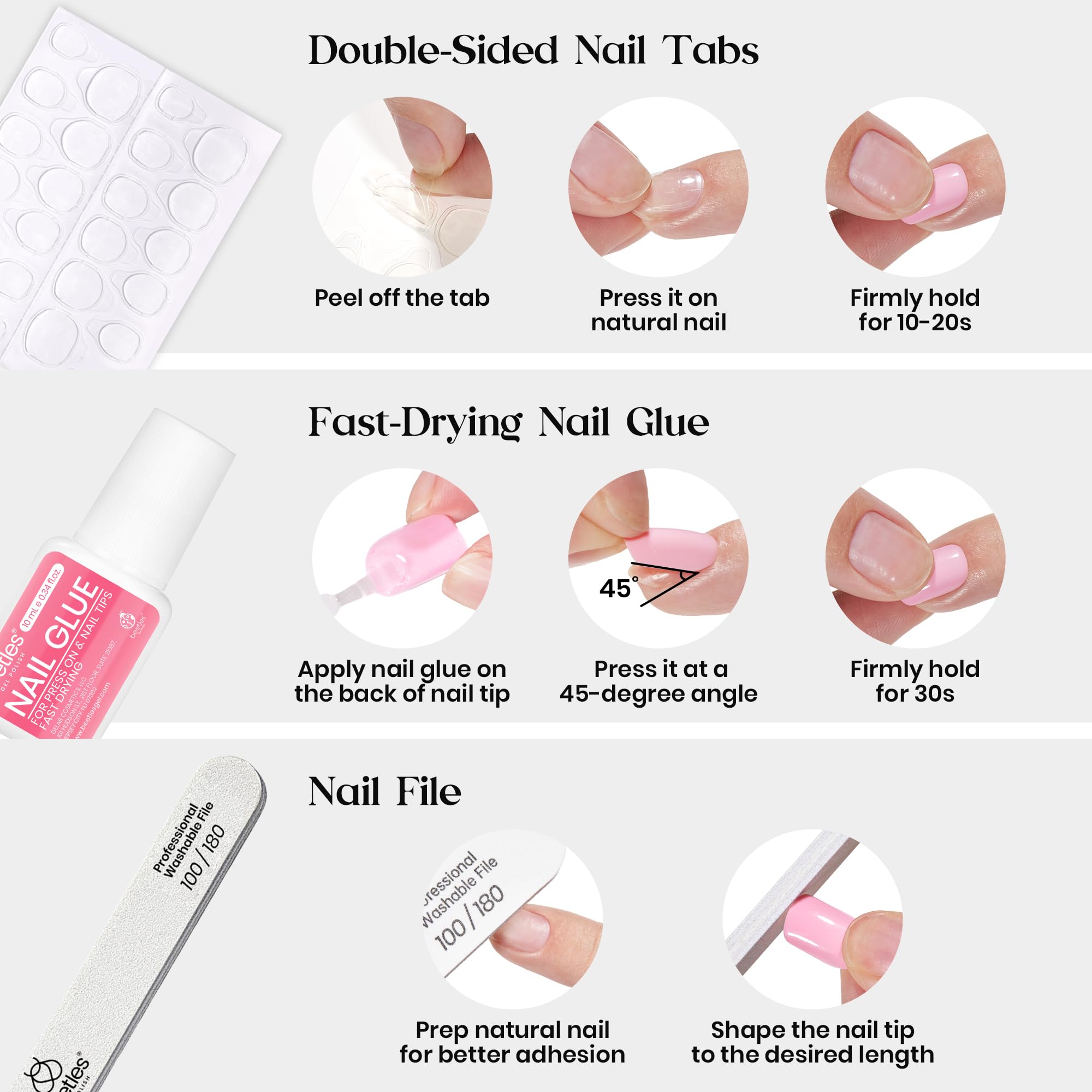 beetles lifestyle outfit pairing showing finished manicure that complements casual attire