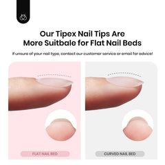 Beetles tips styled on a vanity to show finished salon-look nails at home