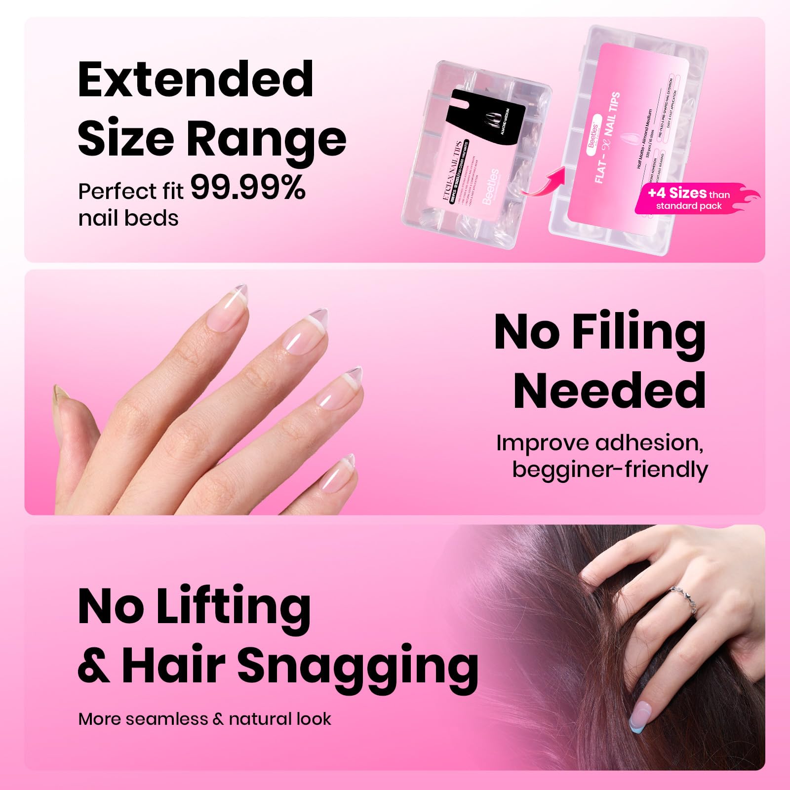 beetles salon-style setup showing tips ready for customization