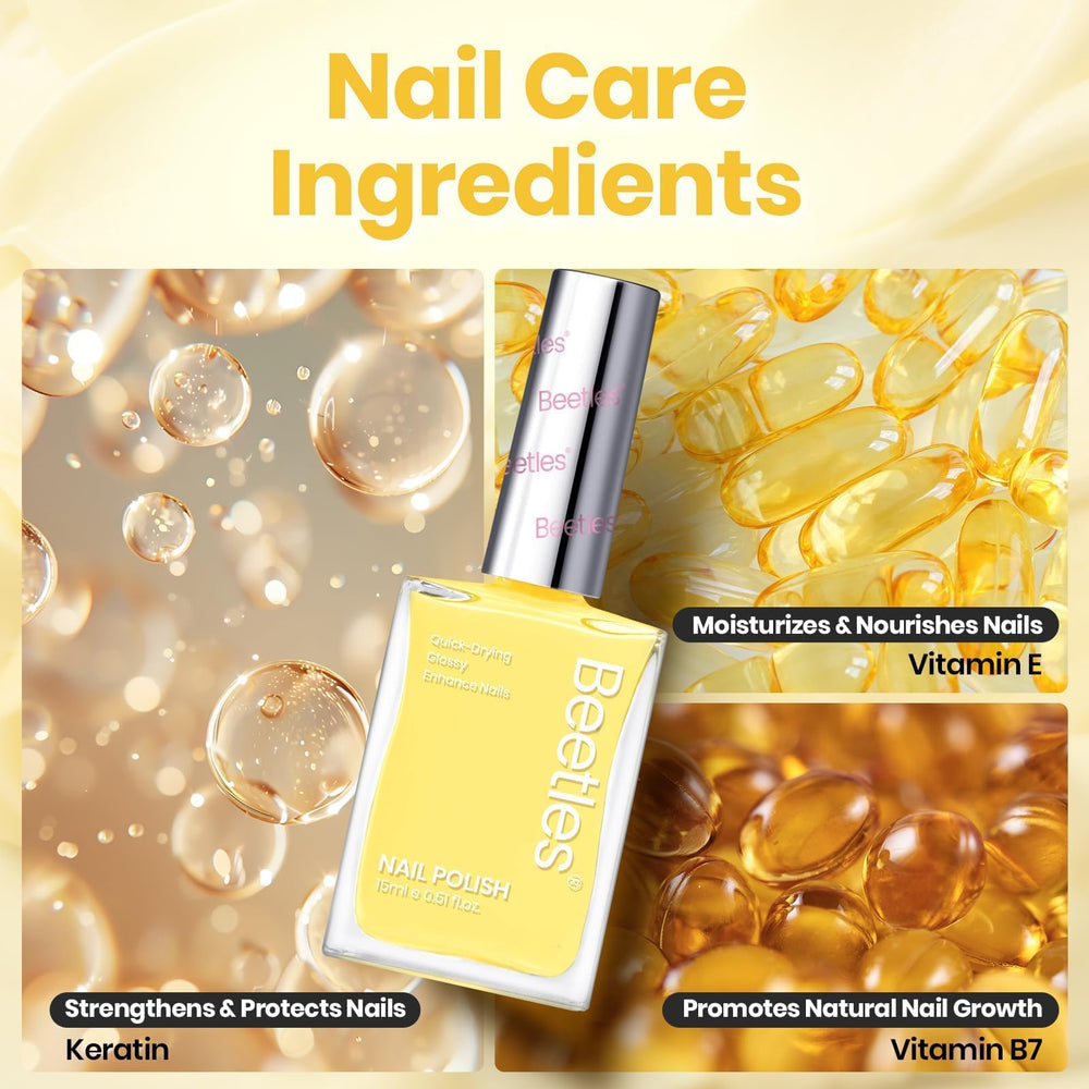 Beetles nails with spring outfit showing fashionable look and mood boost