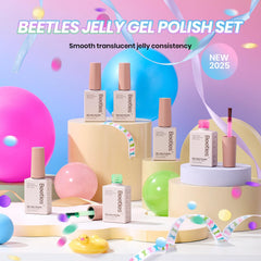 Beetles lifestyle summer look on nails showing vibrant festival-ready style