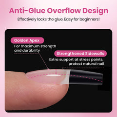 Beetles Gel Polish lifestyle photo of worn coffin medium nails showing polished finished look