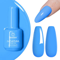 beetles Gel Polish front bottle showing light blue c701 and 15ml capacity for easy storage