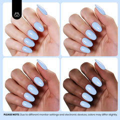 beetles Gel Polish on hand model for size scale and natural-looking salon finish