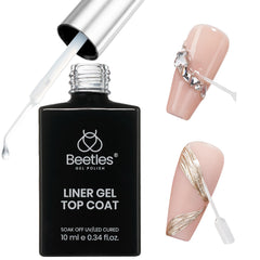 Beetles Gel Polish front bottle showing professional label and glossy finish benefit