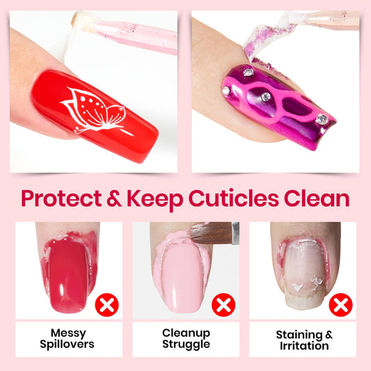 beetles liquid latex open cap brush applying precise barrier for neater nails