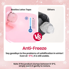 beetles liquid latex scale comparison with a coin to show 15ml portability