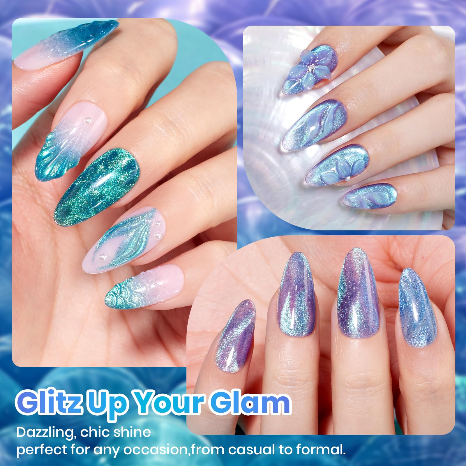 beetles Gel Polish magnet held above uncured polish creating water ripple effect easily