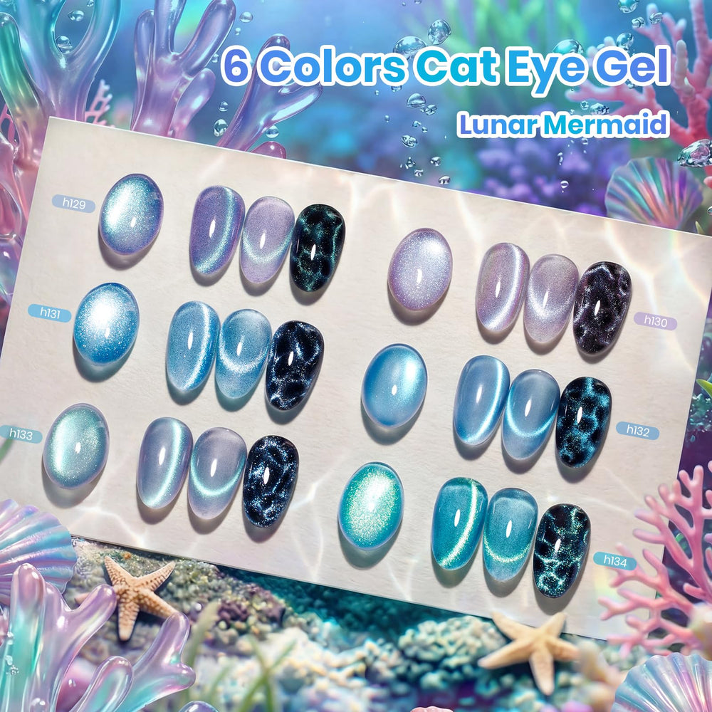 beetles Gel Polish swatch wheel of six shades, clear color reference for nail choices