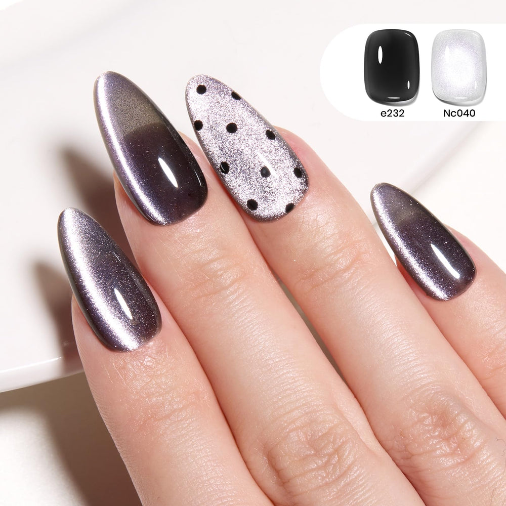 Beetles Gel Polish used on nude French tips adding subtle lunar shimmer for elegant looks