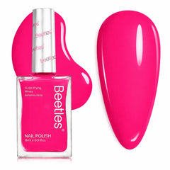Beetles magenta beat bottle front view showing neon pink color and brand