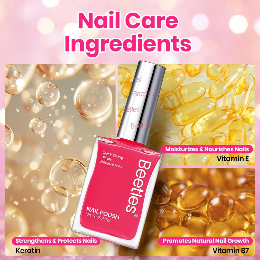Beetles manicure in party setting showing neon pink pop and style boost