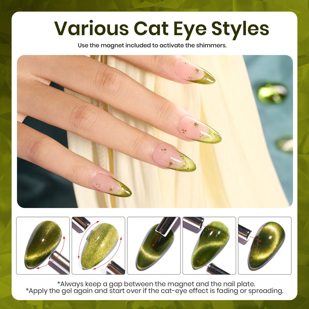 Beetles magnetic tool detail showing how to create the cat eye stripe effect