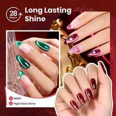 beetles magnetic cat-eye effect on nail closeup highlighting reflective stripe