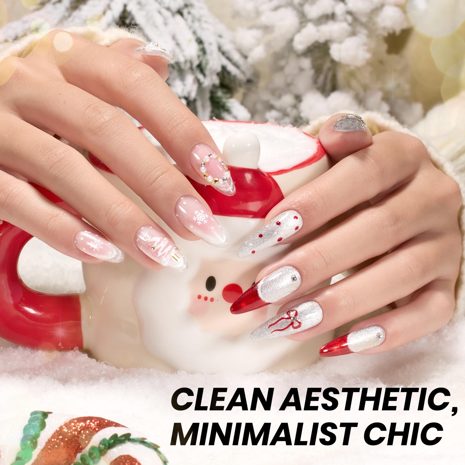 Beetles magnet over nail creating cat eye effect for striking reflective shimmer