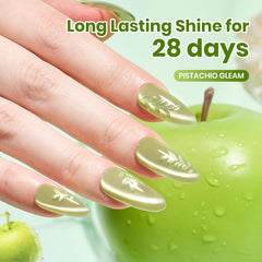 Beetles magnet effect on single nail demonstrating striking cat eye stripe benefit