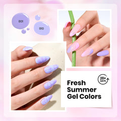 beetles manicure outdoors on a garden table showing finished nails benefits seasonal pastel look