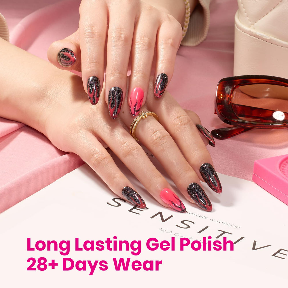 beetles Gel Polish manicure curing under LED lamp for fast hardening and long wear