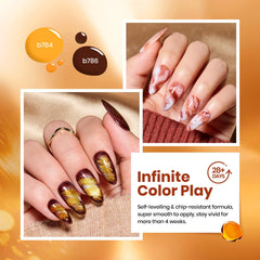 beetles marble tortoise nail example showcasing pattern versatility and warmth