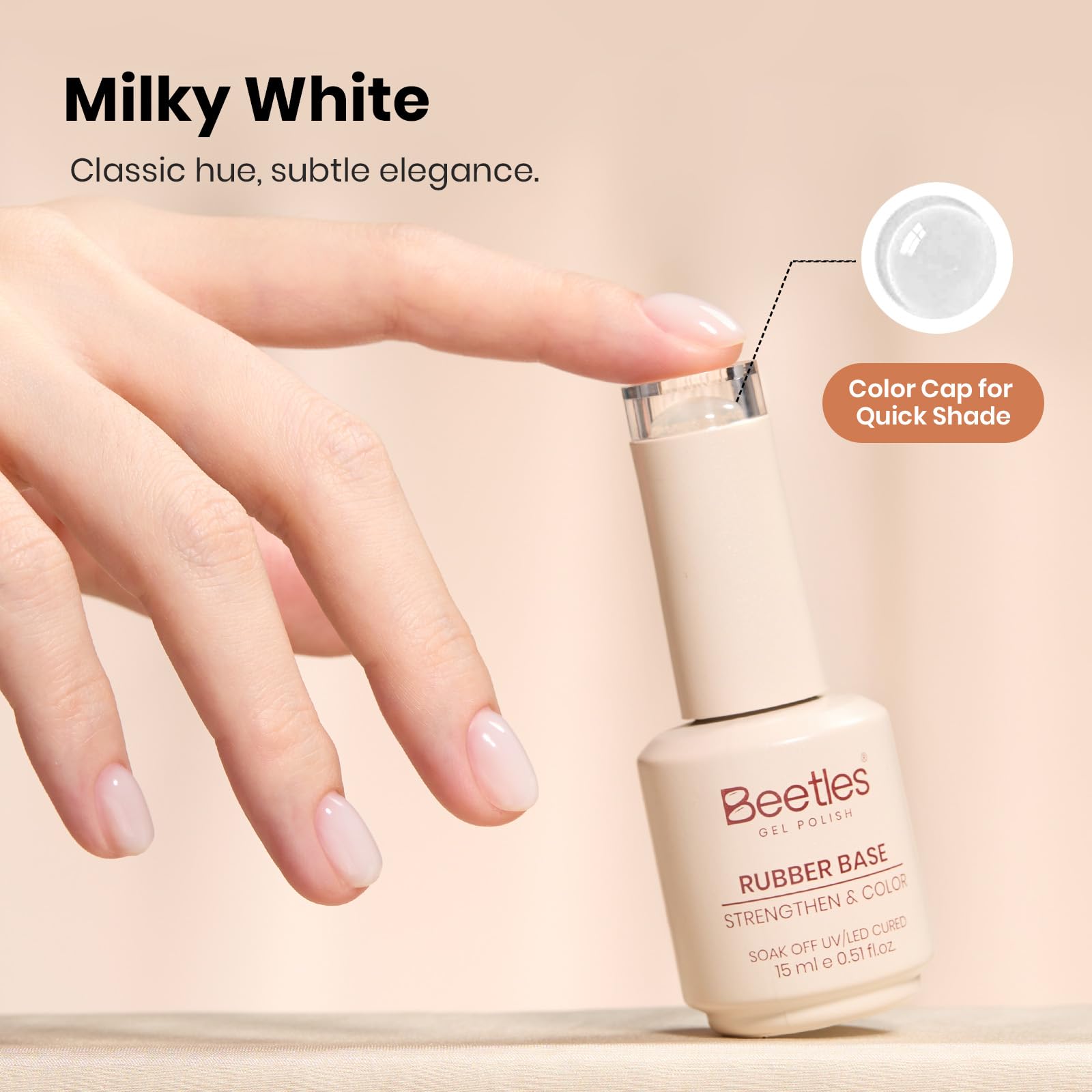 Beetles brush spreading gel texture close-up highlighting smooth self-leveling finish