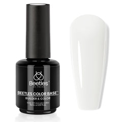 beetles bottle front view showing milky white gel and 15ml capacity benefit strength