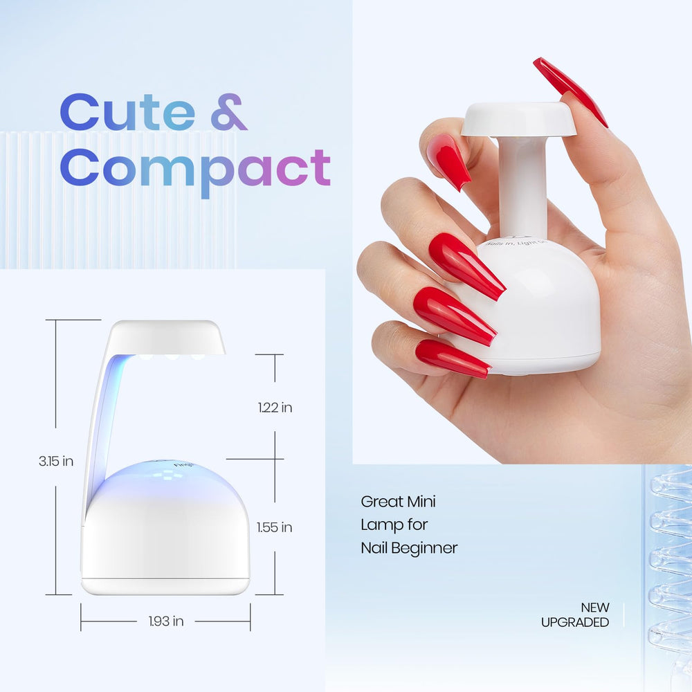 beetles gel polish lamp staged in manicure setup for convenient at-home use