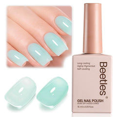 Beetles mint green bottle front view showing color and compact size benefit