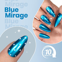 Beetles polished nail on hand showing mirror shine and salon-quality benefit