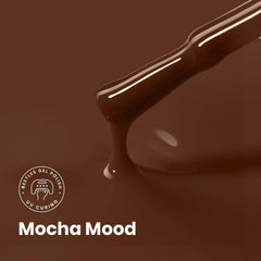 Beetles Gel Polish close-up texture of mocha mood showing even glossy finish benefit