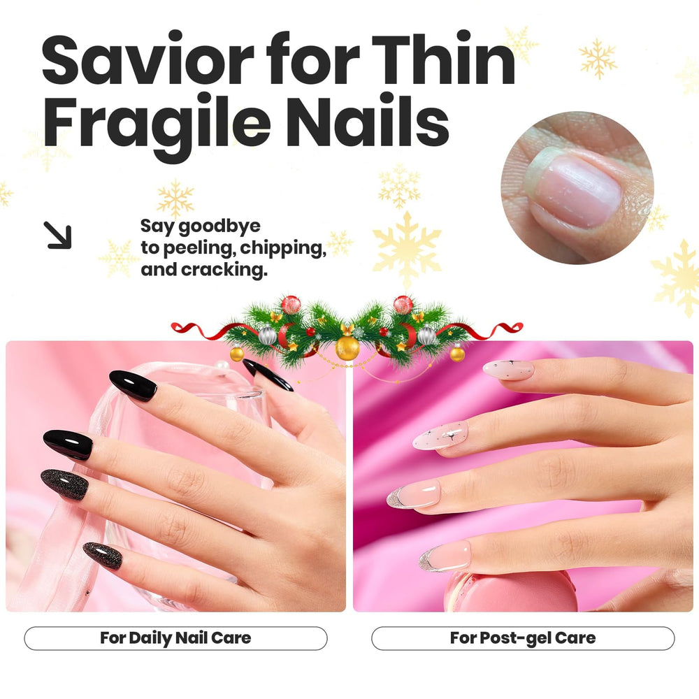 Beetles model hand wearing full manicure showcasing long-lasting gloss