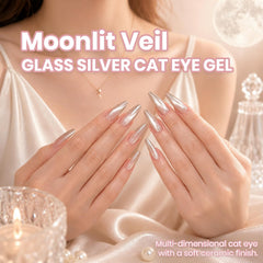 Beetles nail wheel with finished Moonlit Veil shades showing versatile translucent, glass-like results