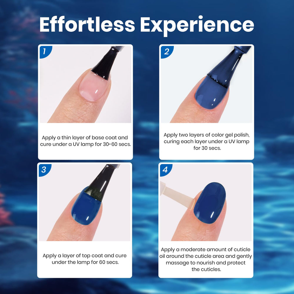 beetles Mystic Ocean manicured hands in lifestyle scene suggesting salon-quality results