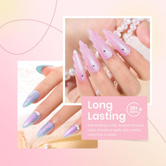 beetles gel polish on nails creating mermaid swirl design illustrating creative manicure results