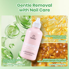 beetles Gel Polish nail before and after showing smoother, healthier-looking nails