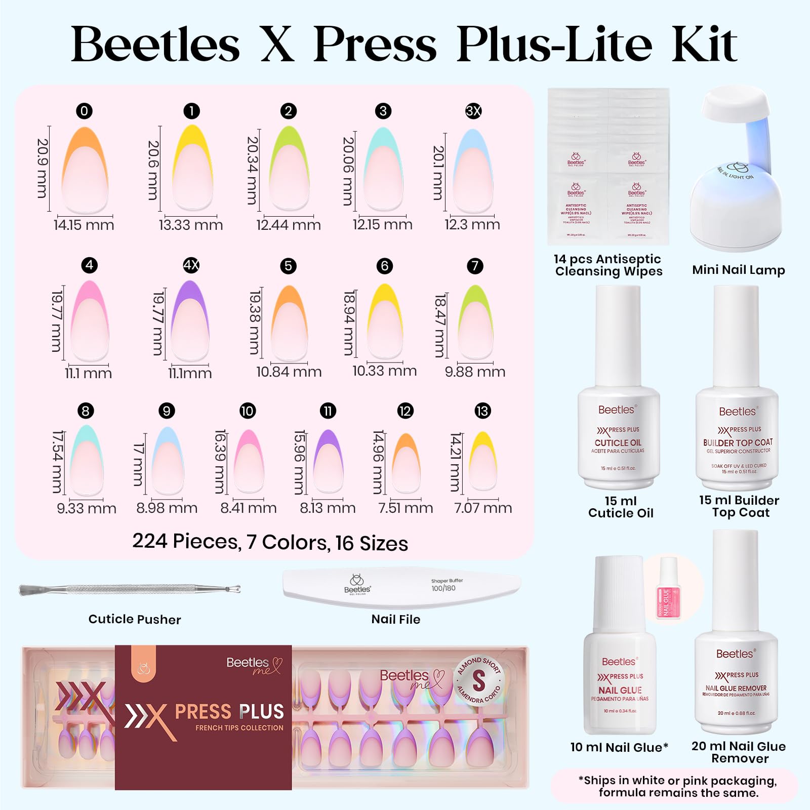 Beetles nails worn on hand demonstrating salon look at home